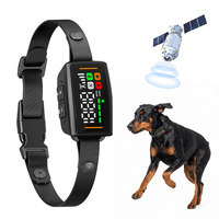Neues GPS Drahtloses Hundezaun-System 1999m Einstellbarer Radius Vibration Schock IPX7 Wasserdichtes Intelligentes Haustier-Begrenzungshalsband