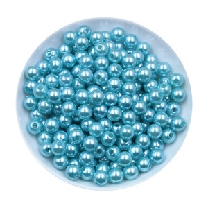 3-20MM di colore misto Chunky di plastica collana di perline e bracciale perle con foro di perle di plastica sfuse perle rotonde per gioielli - Product Image 3