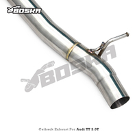 Tuyaux d'échappement Valvetronic BOSKA, silencieux à valve pour Audi TT/TTS 2.0T 2010-2019, silencieux d'échappement performants en acier inoxydable 304 Boska