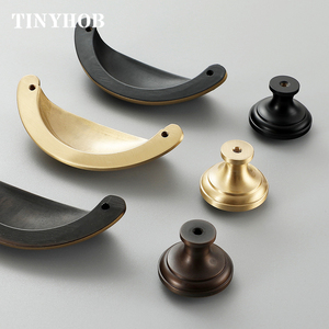 Bronze Shell <strong>Shape</strong> <strong>Drawer</strong> Cabinet <strong>Handle</strong> Solid Brass Cabinet <strong>Knob</strong> and <strong>Knob</strong> Furniture <strong>Handle</strong>/ 76MM Black <strong>Handle</strong> C-5120 - Product Image 5