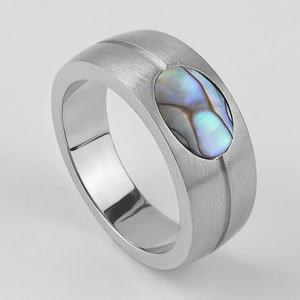 Anillo de Compromiso y Boda al por Mayor, Personalizado, Nuevo, Regalo, Concha de Abulón, Acero Inoxidable, Joyería para Mujer, Anillos de Aniversario, Anillo para Dama - Product Image 6