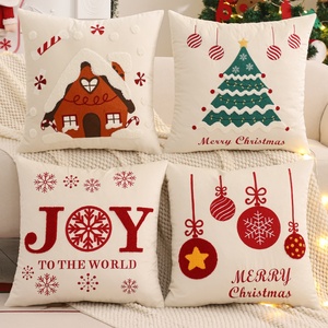 Coussin décoratif <span class=keywords><strong>de</strong></span> Noël Aodu, motif festif Père Noël, bonhomme <span class=keywords><strong>de</strong></span> neige, renne, plaid, pour <span class=keywords><strong>canapé</strong></span>, vente en gros, direct usine - Product Image 2