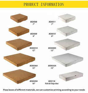 Golden Ocean Venta al por mayor Logotipo personalizado Impresión Blanco Corrugado Pizza Embalaje Cajas de cartón de papel para entrega de alimentos - Product Image 5