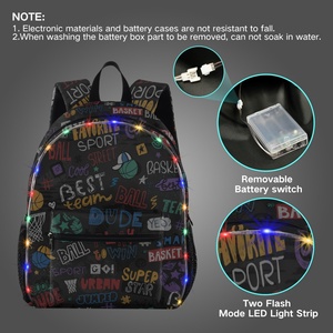 Factory Wholesale Schoolbag Unique Design School Bags Eco-friendly Graffiti-art Student Backpack - Product Image 5