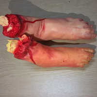 Pièces de corps coupées réalistes en latex, mains, bras, jambes, pieds, cerveaux factices, accessoires d'horreur pour Halloween, maison hantée, décoration de fête