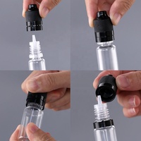 Flacons compte-gouttes transparents en plastique anti-effraction de 5 ml pour cosmétiques liquides essentiels, disponibles en 5/10/15/20/30 ml