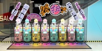 Distributeur de capsules entièrement automatique en métal à double niveau, en forme de capsule, avec paiement par pièces et code QR