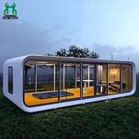 Maison préfabriquée contemporaine en acier, durable, avec panneaux sandwich, style Apple, moderne, minimaliste, écologique, pour boutique ou appartement
