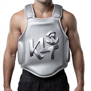 เสื้อเกราะป้องกันอกสำหรับผู้ใหญ่ KLTW INT'L ยูนิเซ็กซ์ สำหรับฝึกมวยไทย เทควันโด  รับสกรีนโลโก้  ทำจากหนัง PU  ยืดหยุ่นสูง ทนทาน ระบายอากาศได้ดี - Product Image 1
