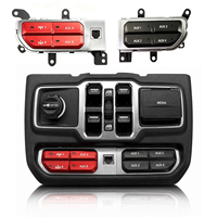 OTTOVOXX Banco de Interruptores Auxiliares de 8 Canales para Jeep JL/JT 2018-2026, Panel Rojo+Negro OEM, Control de Utilidad en Carretera/Todoterreno