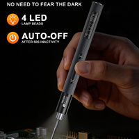 Mini tournevis électrique sans fil DIY, rechargeable, moteur sans balais, 240 tr/min, lumières LED, pince de précision, outil de réparation
