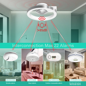 Nouveau détecteur <span class=keywords><strong>de</strong></span> <span class=keywords><strong>fumée</strong></span> interconnecté à piles, à spectre partagé, <span class=keywords><strong>de</strong></span> style élégant, conforme à la norme britannique, avec certification Kitemark EN14604 - Product Image 2