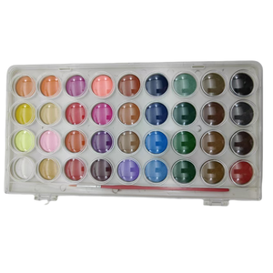 Ensemble de peinture <span class=keywords><strong>à</strong></span> <span class=keywords><strong>l</strong></span>'aquarelle solide <span class=keywords><strong>lavable</strong></span> de 36 couleurs, professionnel, non toxique, emballage en boîte transparente - Product Image 1