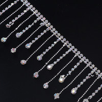 Chaîne de forage frange cristal strass chaîne de taille gland pour vêtements accessoires de robe