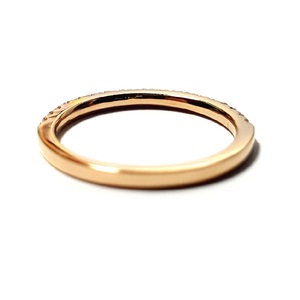 Prix usine mariage précieux pour les filles quotidien à la mode bijoux fins 18k or Rose diamant naturel demi chemin bague - Product Image 3