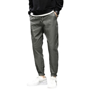 Pantalon en jean <span class=keywords><strong>d</strong></span>écontracté pour homme, coupe droite mi-haute, style coréen, tendance, polyvalent, pour étudiant, avec cordon de serrage à la cheville, idéal pour le sport - Product Image 5