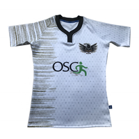 Großhandel Maßgefertigte Unisex Rugby-Trikots und -Shorts 100% Polyester Anti-UV Atmungsaktiv Schnelltrocknend Sportbekleidung