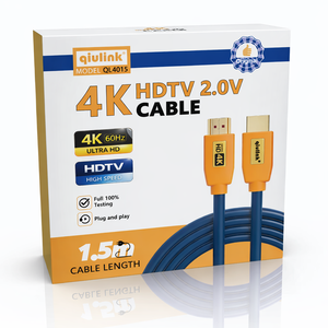 Câble <span class=keywords><strong>HDMI</strong></span> 4K Ultra HD <span class=keywords><strong>HDMI</strong></span> 2.0 haute vitesse plaqué or, câble <span class=keywords><strong>HDMI</strong></span> 4K 60Hz HDR pour TV, ordinateur portable, projecteur - Product Image 1