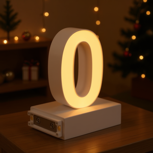 ไฟ LED หมายเลข 0 3000K ไฟตกแต่งแม่เหล็ก ใช้พลังงานจากแบตเตอรี่ รุ่นพลาสติก D0100XFHQEG - Product Image 2