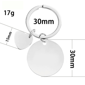 Ywyougang - Llavero Personalizado de Acero Inoxidable con Diseño de Corazón Pequeño, Estilo Vintage, Dibujos Animados, Resistente al Agua, 30 mm - Product Image 6