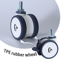 Roulettes PA personnalisables avec logo, disponibles en 2, 2,5 et 3 pouces, roulettes pivotantes verrouillables de 2 pouces pour poussettes et chariots