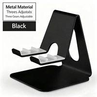 Support de tablette en métal réglable sur 3 niveaux, design ergonomique pour iPhone, iPad et tous les appareils intelligents