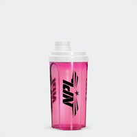 Bouteille shaker en plastique sans BPA personnalisée de 700 ml (24 oz), anti-fuite, pour la salle de sport, les sports, les protéines en poudre, avec impression de logo
