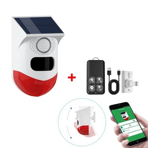 Tuya Smart WiFi rilevatore di movimento a infrarossi solare esterno PIR rilevatore di sirena stroboscopica Wireless allarme sonoro telecomando impermeabile - Product Image 1