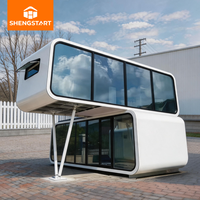 Maison conteneur portable Apple Cabin |   Structure en acier imperméable pour climatiseur, idéale pour hôtels, Airbnb, complexes hôteliers, bureaux et toilettes