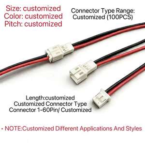 Kabel Konektor 2-Pin Jantan-Betina yang Dapat Disesuaikan dengan Kabel Harness Berinsulasi Dua Warna - Product Image 1