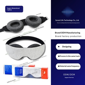 Masque de sommeil <span class=keywords><strong>Manta</strong></span> Ray 100% occultant, sans pression intraoculaire, confortable, ajustable, occultation 3D parfaite, en coton à mémoire de forme - Product Image 5