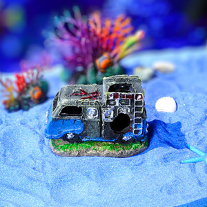 Decoración de Acuario, naufragio de coche, pecera, decoración de paisaje, peces, camarones, escapando, artesanías - Product Image 2