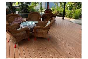 Cubierta exterior de WPC con aspecto de madera y perfil bajo impermeable para uso en exteriores | Cubiertas de piscina Tablas largas Precios competitivos de Jiangsu WPC - Product Image 6