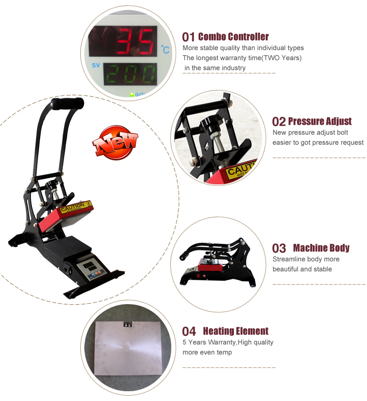 New Mini Hand Operated Sticker Cloth Printing Heat Seal Press Transfer Machine · image 4