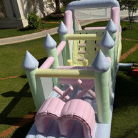Parcours d'obstacles gonflable coloré commercial pour adultes et enfants – Amusement en plein air