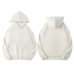 Fabricantes de algodón en blanco liso sudaderas con capucha de gran tamaño Unisex logotipo personalizado sudaderas con capucha para hombre