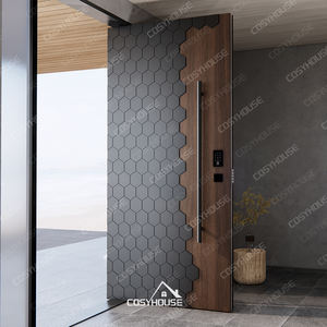 Porte d'entrée de palais de luxe sur mesure en aluminium, porte principale de villa haute sécurité, porte extérieure pour projets du Moyen-Orient - Product Image 6