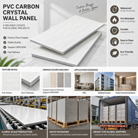 Panneau mural en PVC blanc texturé de 5 mm, série Carbon Crystal, imperméable pour l'intérieur des villas et les façades de bâtiments