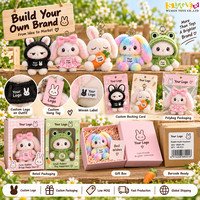 Porte-clés en peluche lapin OEM, adorable lapin fraise pour les fleuristes de printemps et les collections saisonnières