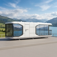 Maison capsule N38 écologique, installation facile, maison préfabriquée en conteneur, maison mobile avec balcon et salle de bain