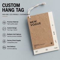 Étiquettes suspendues en papier kraft de luxe avec logo personnalisé - Étiquettes écologiques pour vêtements - Étiquettes pour chaussettes et marques de vêtements de mode