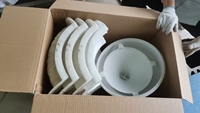 Moules en plastique pour pots de fleurs en béton préfabriqués décoratifs de jardin, nouveau design, 50*50cm
