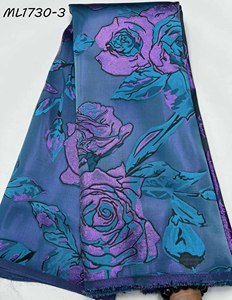 2025 Nigeria thổ cẩm chất liệu vải sáng bóng đa màu sắc đẹp Jacquard Damask vải cho váy cưới - Product Image 3