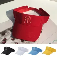 Top hombres mujeres verano transpirable rayas algodón visera ajustable deportes al aire libre gorra de aire tenis Golf correr pantalla bordado