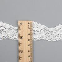 Petite bordure élastique pour vêtements, noir et blanc, élastique à coudre, dentelle brodée pour sous-vêtements