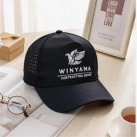 Gorra de Béisbol Deportiva de 6 Paneles, Perforada con Láser, Transpirable, con Parche de Silicona con Diseño de Puntos, Bordado Personalizado, Ligera, para Exteriores, Protección Solar