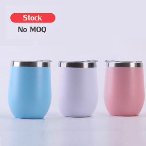 Push-sello tapa vino vaso NO MOQ listo para enviar 100% libre de bpa 16 oz taza de sublimación - Product Image 2