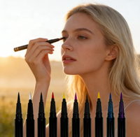 Crayon liquide pour les yeux à marque privée, longue durée, hautement pigmenté, vegan, imperméable, stylo de maquillage pour les yeux vegan