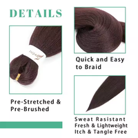 Cheveux synthétiques pré-étirés pour tresses en gros, meilleur prix, antibactériens, faciles à tresser