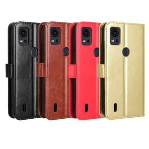 Funda de cuero PU con patrón de Caballo loco con correa de mano para Cricket <span class=keywords><strong>Icon</strong></span> 5/AT&T Motivate 4 funda protectora para teléfono móvil - Product Image 2